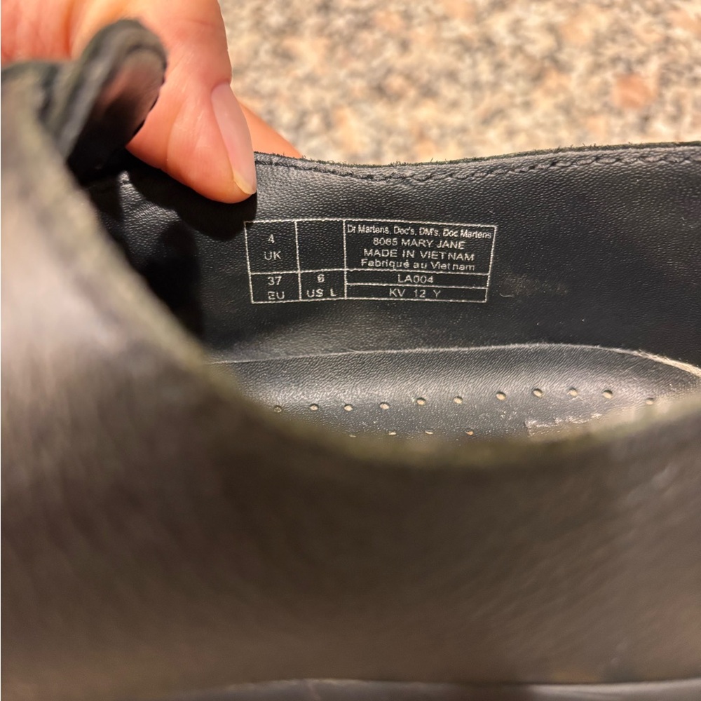 Dr. Martens Black Leather Double Strap Mary Jane Shoes | Size 6 women’s - Picture 6 of 6